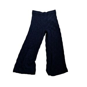 Rachel Comey x Target Knit Pants L Navy Blue Cable Knit Wide Leg Loungewear